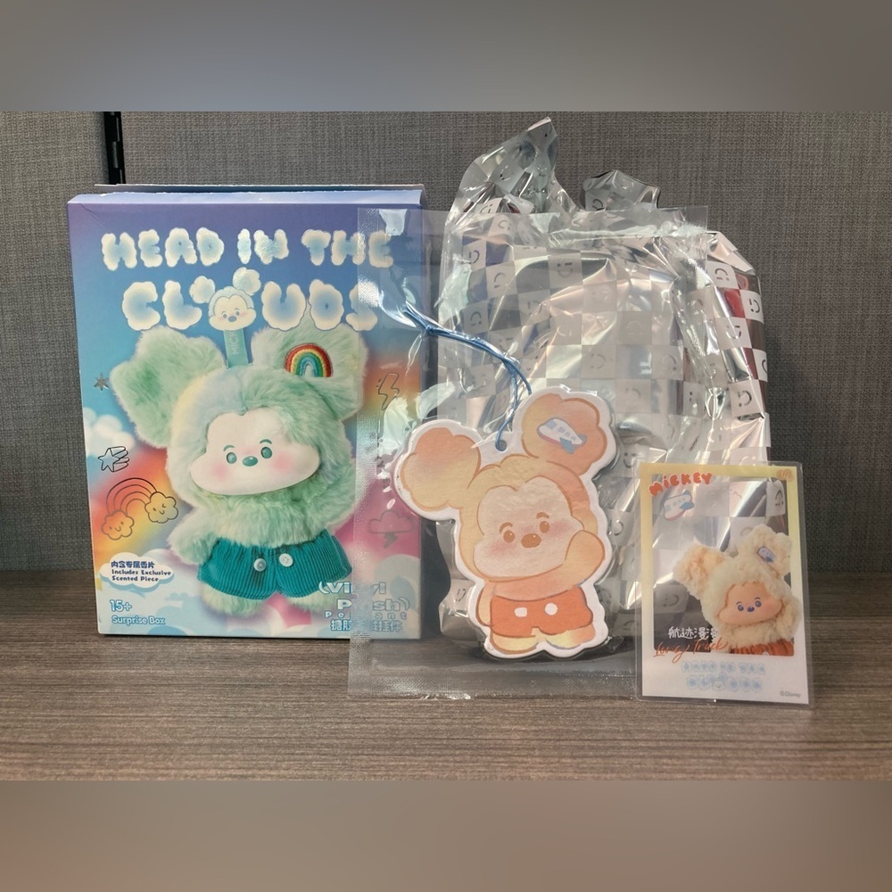 Miniso Disney Heads In The Cloud Mickey Mouse plush- Confirmed- Long Track - Picture 2 of 14